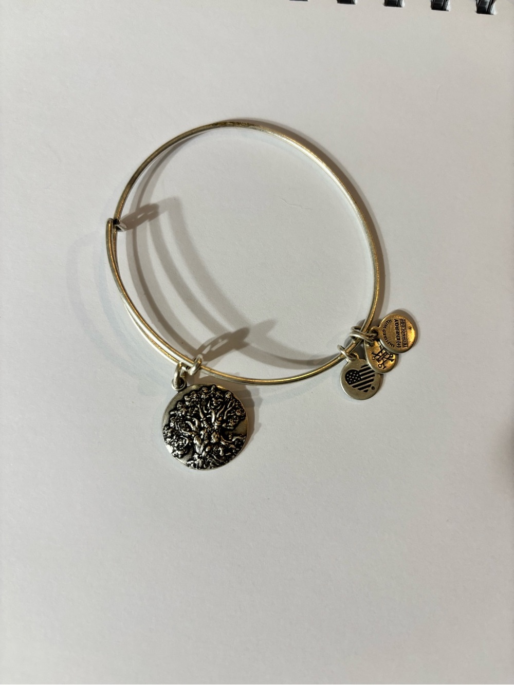 Silver-Tone Tree of Life Charm Bangle Bracelet - Women Jewelry